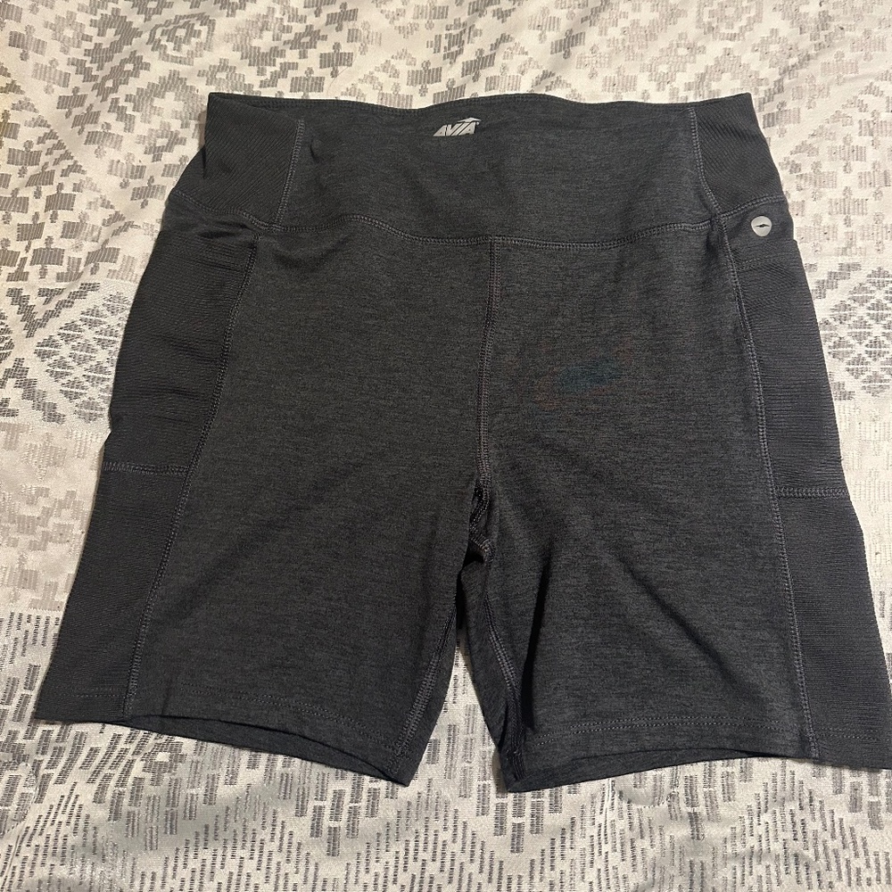 Avia Charcoal Gray Biker Shorts (XXL)